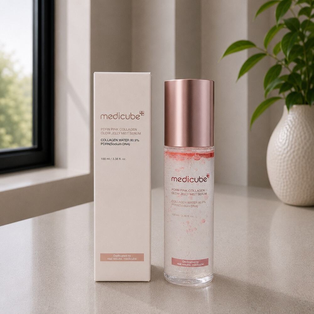 $28 New Medicube PDRN Pink Collagen Glow Jelly Mist Serum 3.38 oz Made in Korea